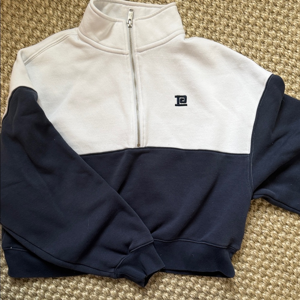 P.E Nation navy and White Zip-Up Top